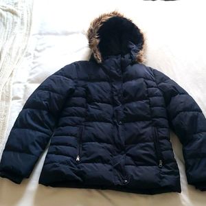Navy blue St Johns Bay water resistant winter jacket